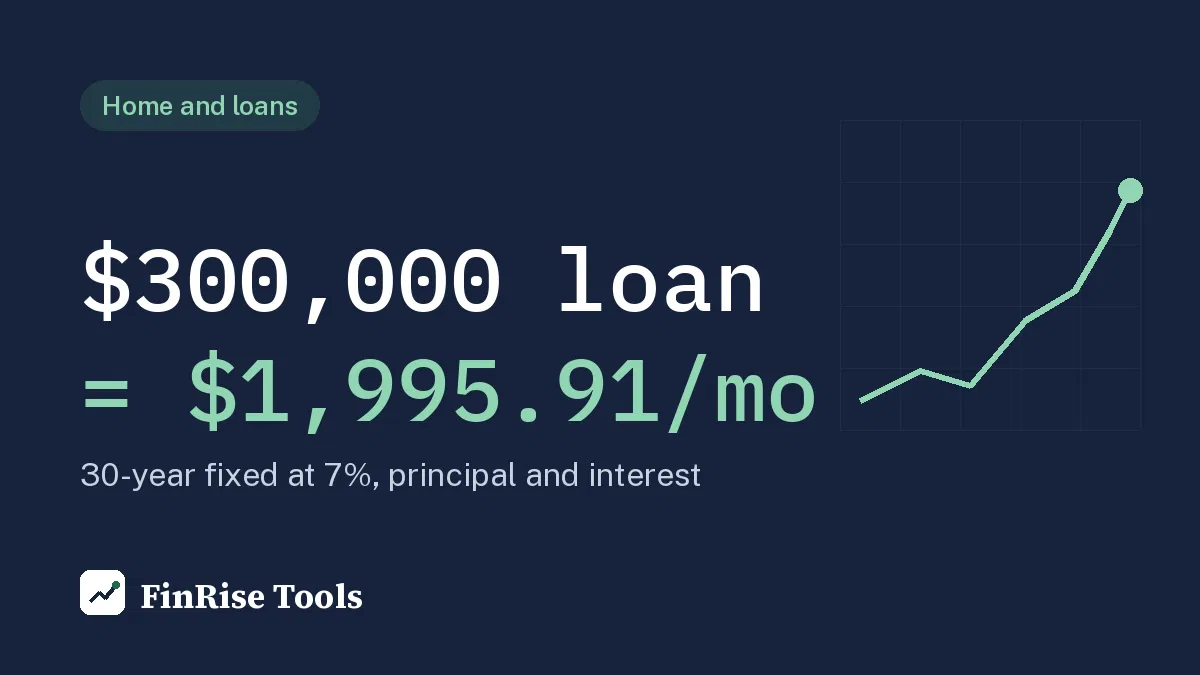 Monthly payment on a $300,000 mortgage